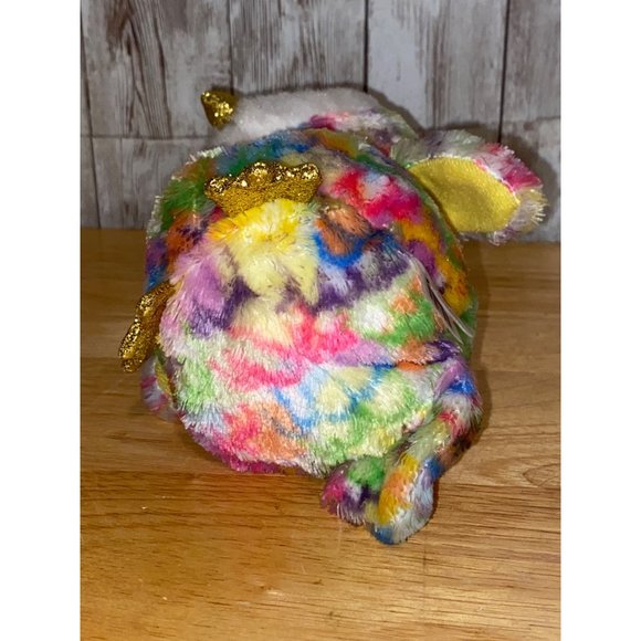 Ty Beanie Boos Silk Enchanted Unicorn Rainbow Owl Gold Horn Plush Stuffed Animal - Picture 5 of 7